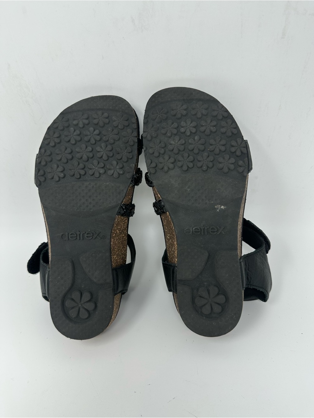 Aetrex Jullian Braided Quater Strap Sandals Black Women's 6 - Picture 7 of 16